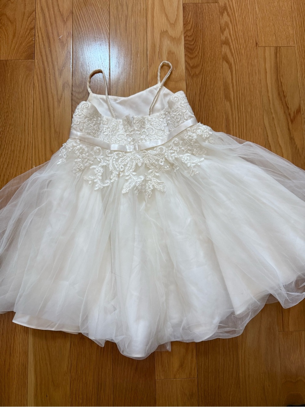 White David's Bridal Flower Girl Tulle Dress - Picture 12 of 12